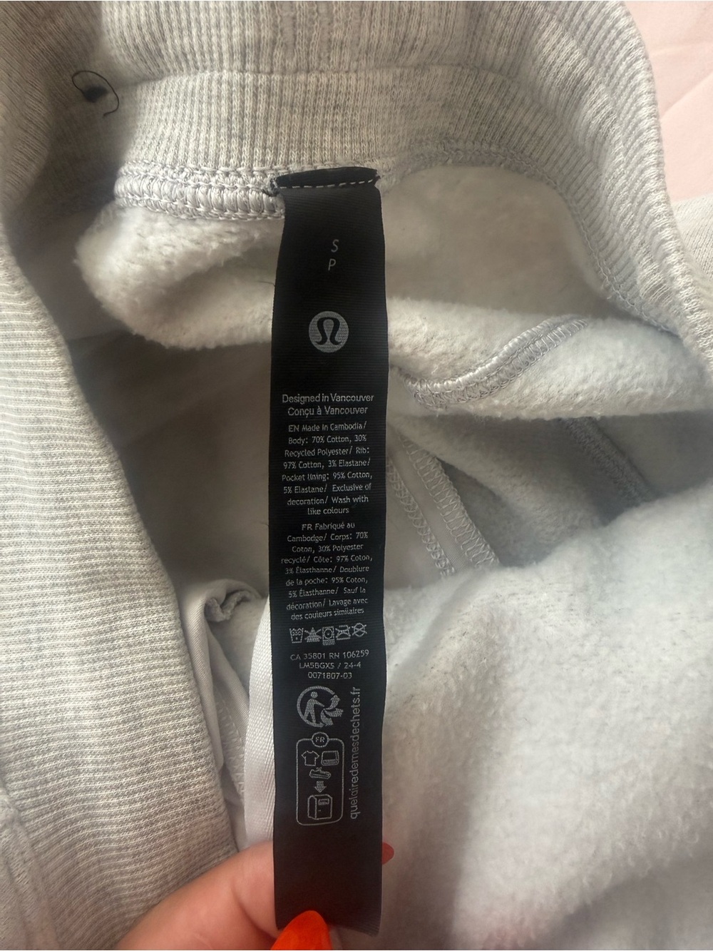 lululemon athletica Men's Light Gray Crewneck Fleece Sweater